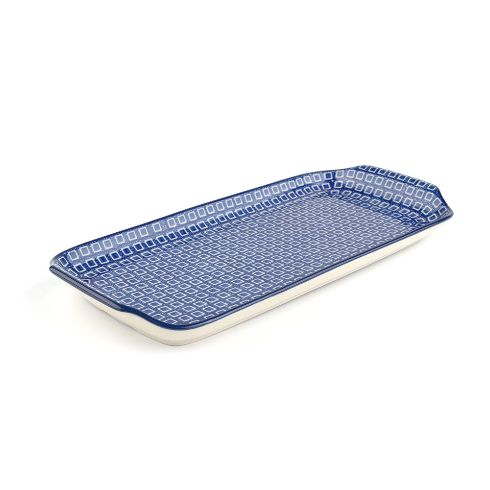 BUNZLAU CASTLE - Cake Dish Oblong - Blue Diamond