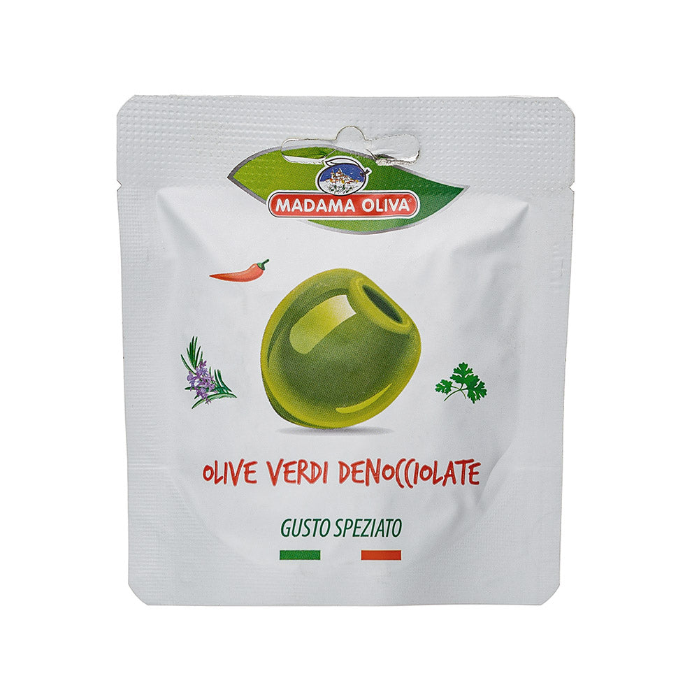 Groene Kruidige Olijven - 30 gr