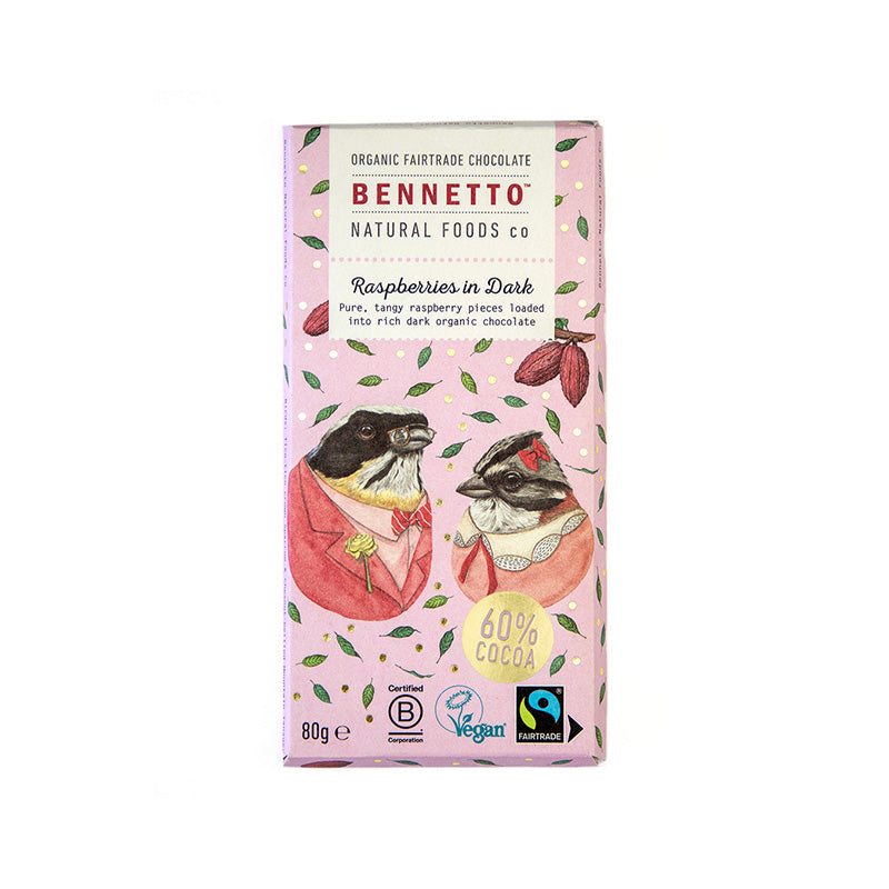 BENNETTO - Dark Raspberries 60% - Vegan - 80 gram