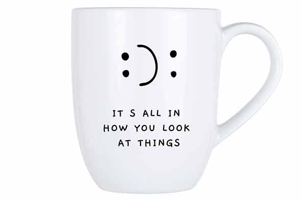 Mok 53 cl "It's all in how you look at things"