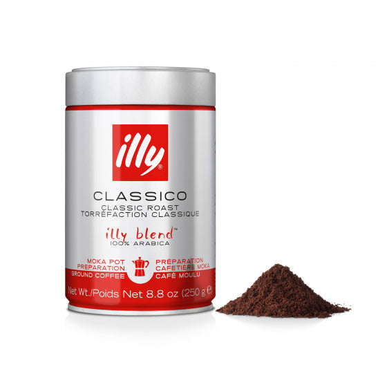 ILLY Koffiebonen - CLASSICO Moka - 250 gr - Gemalen