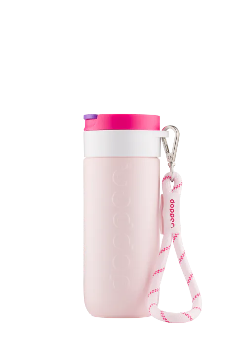 Wrist Cord - White Mug Ring - Cherry Pink