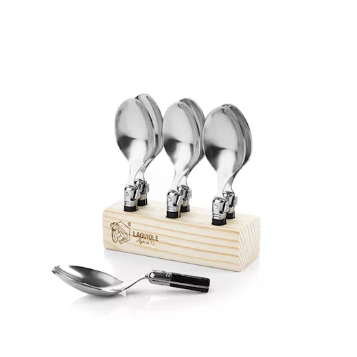 LAGUIOLE - Premium Line - Amuse Lepels - 6 st - Zwart