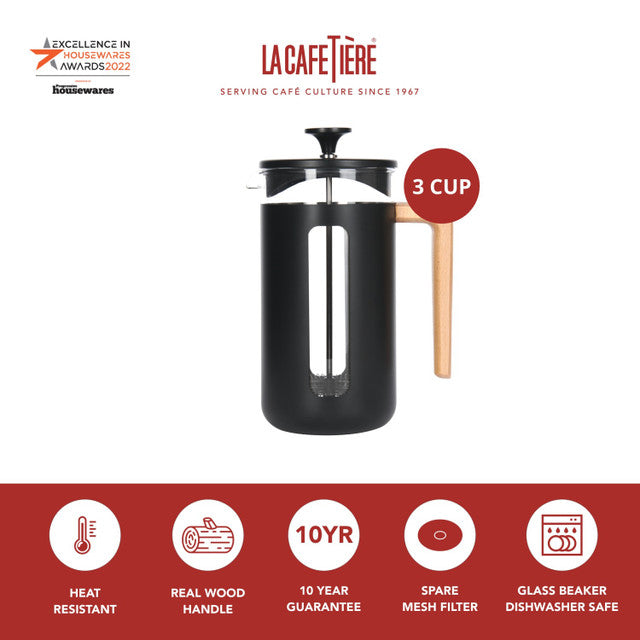 LA CAFETIÈRE - Pisa Cafetière - 3-kops - Zwart
