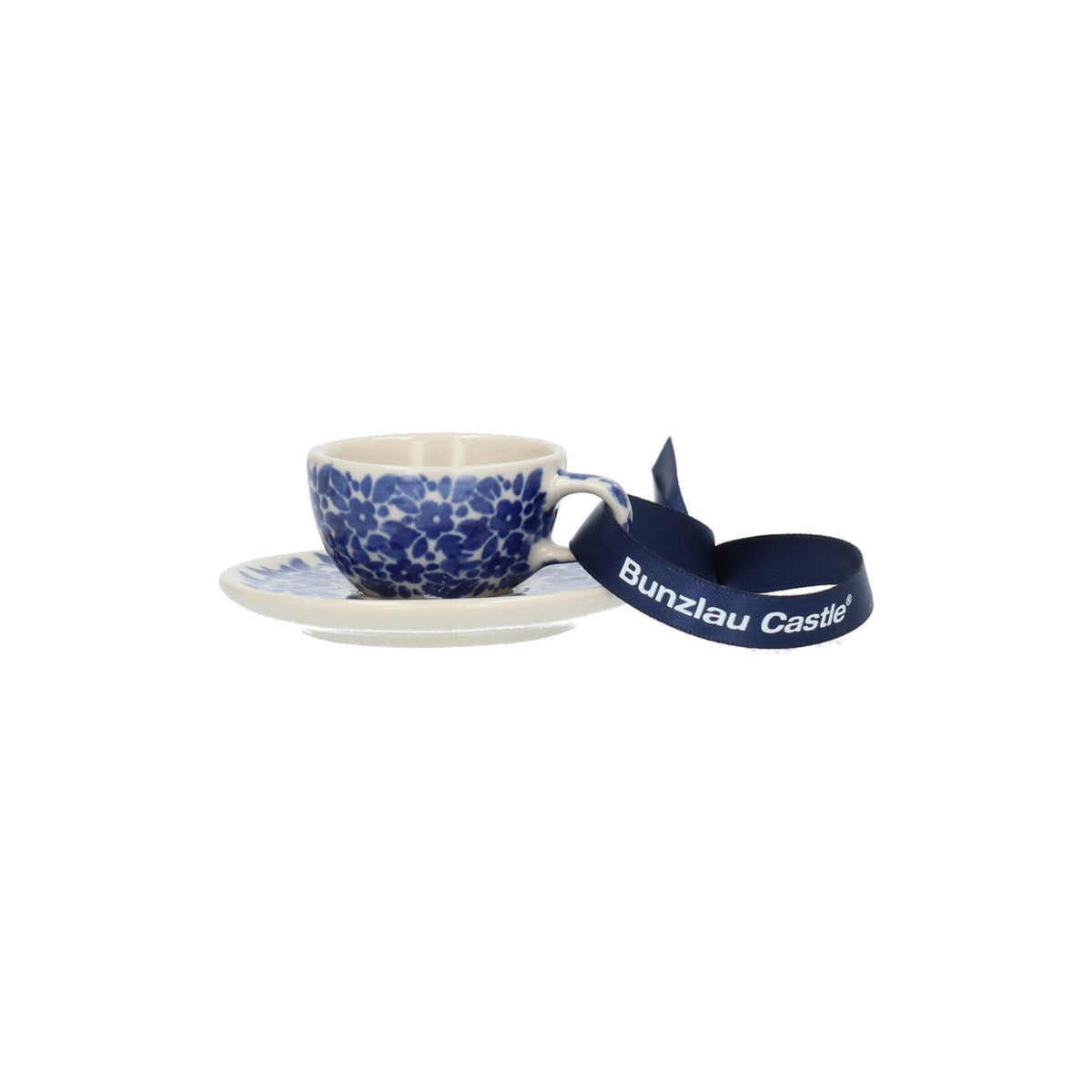 BUNZLAU CASTLE - Christmas Hanger Cup and Saucer - Indigo