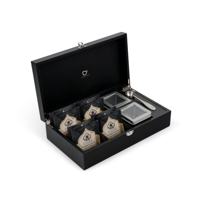 Theedoos - 4-vaks + 2 blikjes