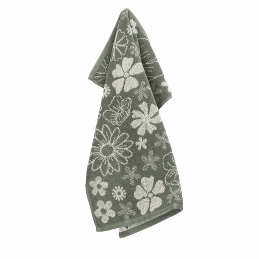 Kitchen Towel - Flowerbed - Dark Green