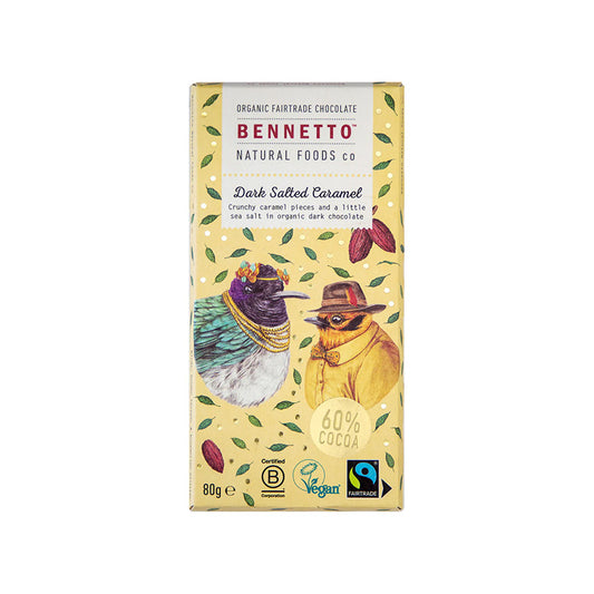 BENNETTO - Dark Salted Caramel 60% - Vegan - 80 gram