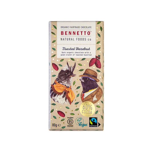 BENNETTO - Toasted Hazelnut - Vegan - 80 gram