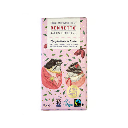 BENNETTO - Dark Raspberries 60% - Vegan - 80 gram