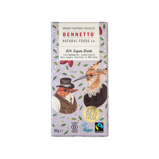 BENNETTO - Super Dark 82% - Vegan - 80 gram