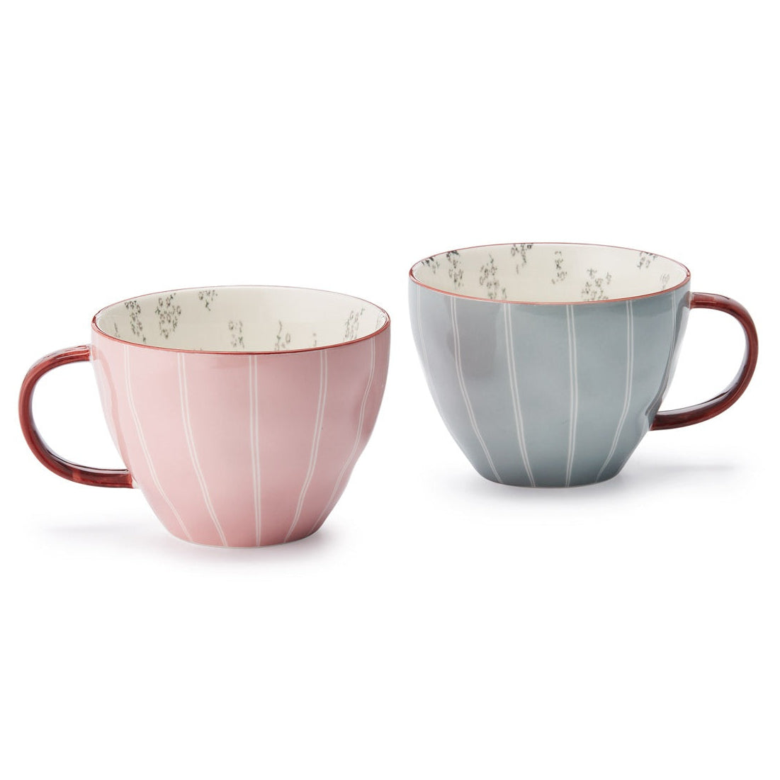 Mok 0,3 L "Line" - set 6 stuks - 2 kleuren