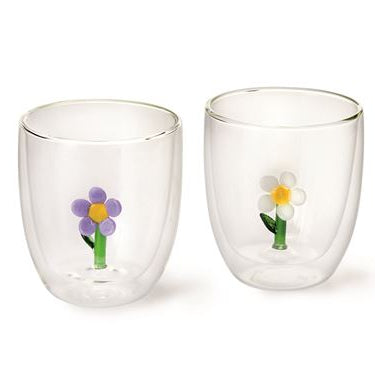 Dubbelwandig glas 300 ml "Flower"