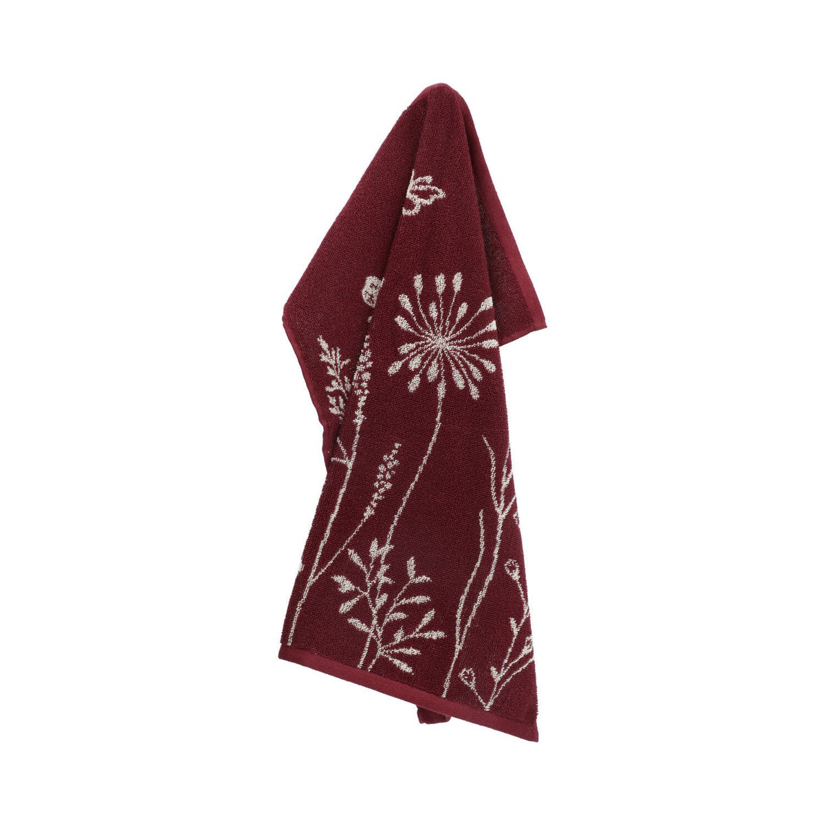 Kitchen Towel - Wild Flowers Burgundy