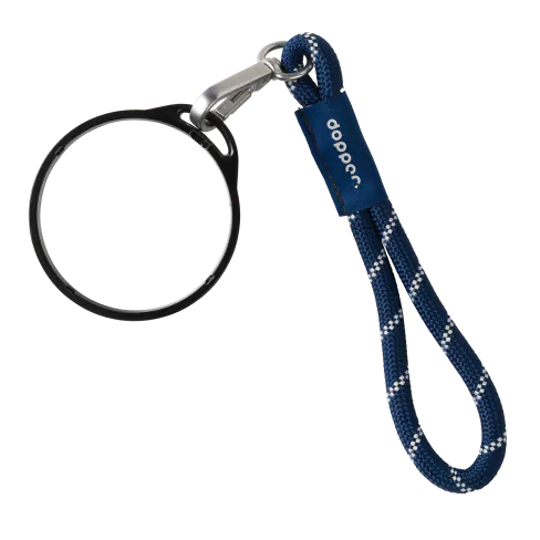 Wrist Cord - Black Mug Ring - Midnight Silver