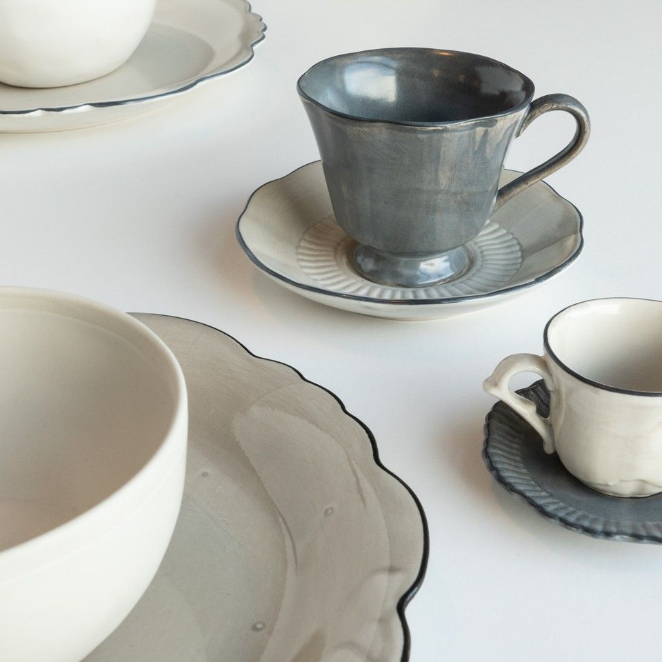 THE TABLE -  Attic - Cup And Saucer 140 ml - Oyster