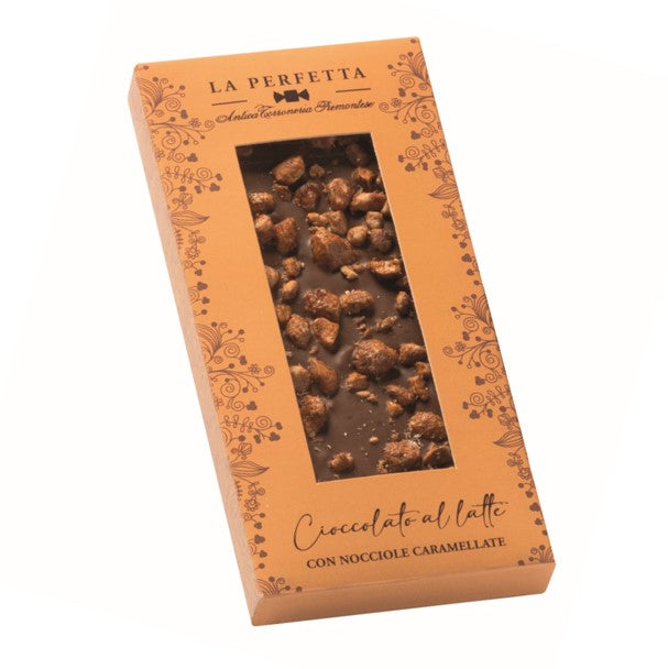 La Perfetta - Melkchocolade met gekarameliseerde Hazelnoten - 85 gr