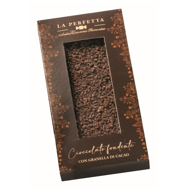 La Perfetta - Pure chocolade met stukjes Cacaoboon - 85 gr