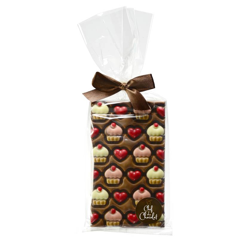 Chocolade Tablet Hart & Cupcake - 150 gr