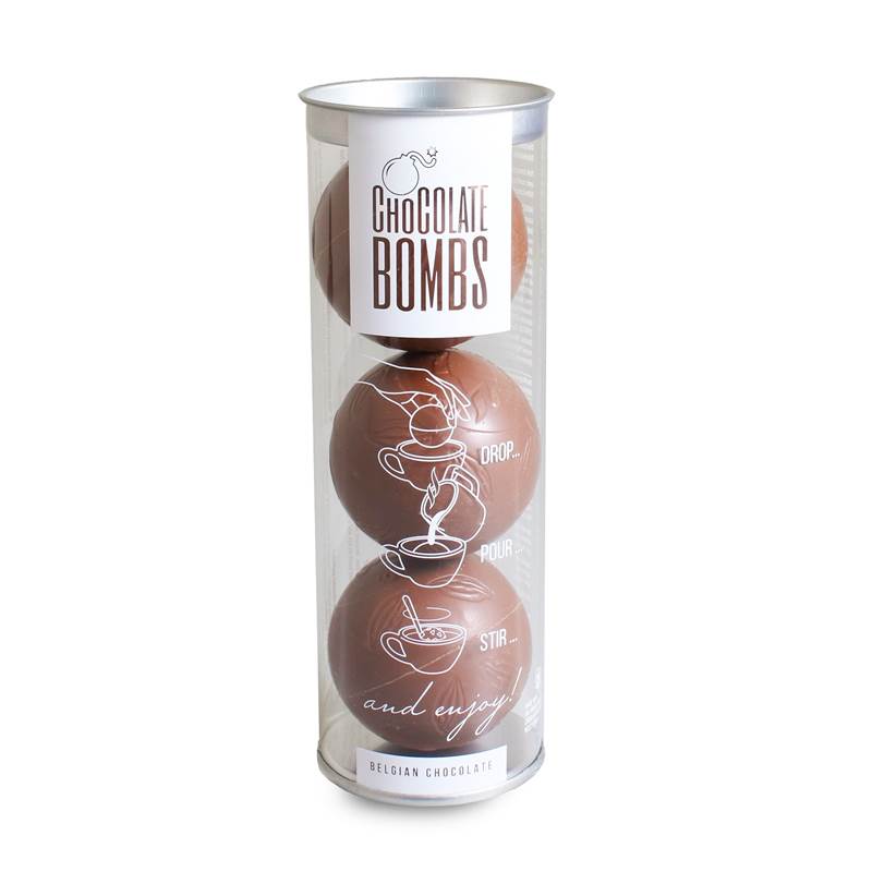 Chocolate Bombs - Melk met Gezouten Caramel & Marshmallow - 3-pack