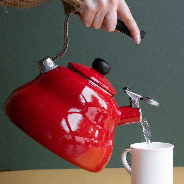 LA CAFETIÈRE - Stalen Fluitketel - 2L - Rood