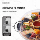 Bamboe Serveerplank met vakverdeling - Build-a-Board - Ø 35,5 cm