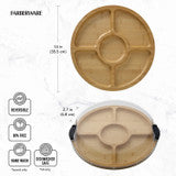 Bamboe Serveerplank met vakverdeling - Build-a-Board - Ø 35,5 cm