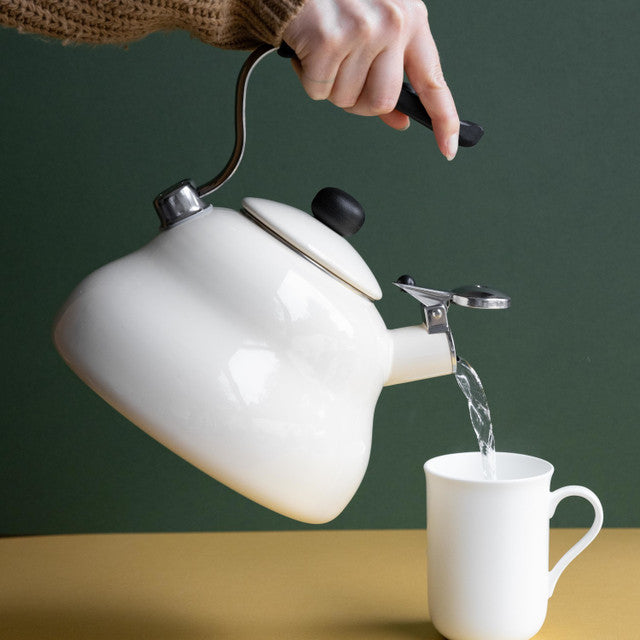 LA CAFETIÈRE - Stalen Fluitketel - 2L - Creme