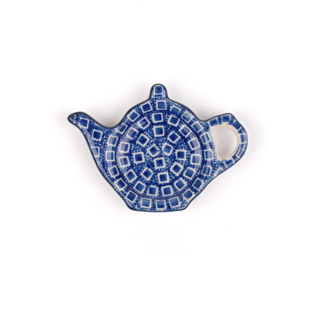 BUNZLAU CASTLE - Teabag Dish Teapot - Blue Diamond