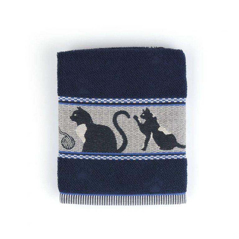 BUNZLAU CASTLE - Kitchen Towel - Cats - Dark Blue