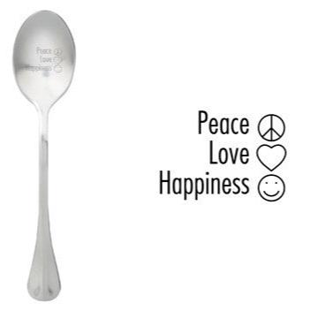 ONE MESSAGE SPOON - Peace Love Happiness