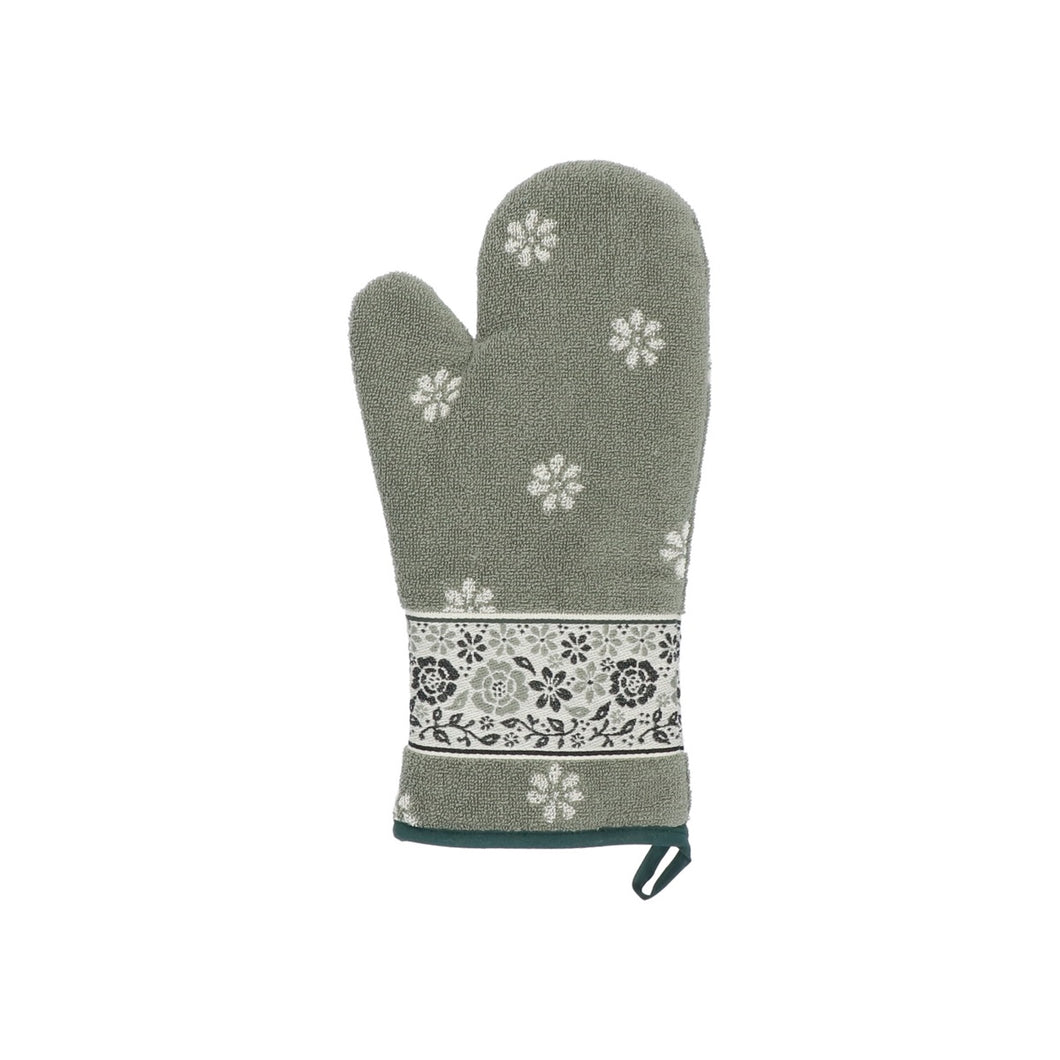 BUNZLAU CASTLE - Oven Glove - Belle Fleur - Dark Green