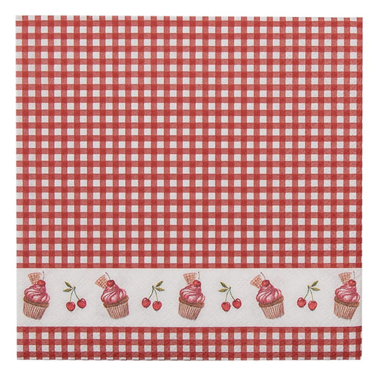 CLAYRE & EEF - Papieren Servetten - Cupcakes - 33x33 cm